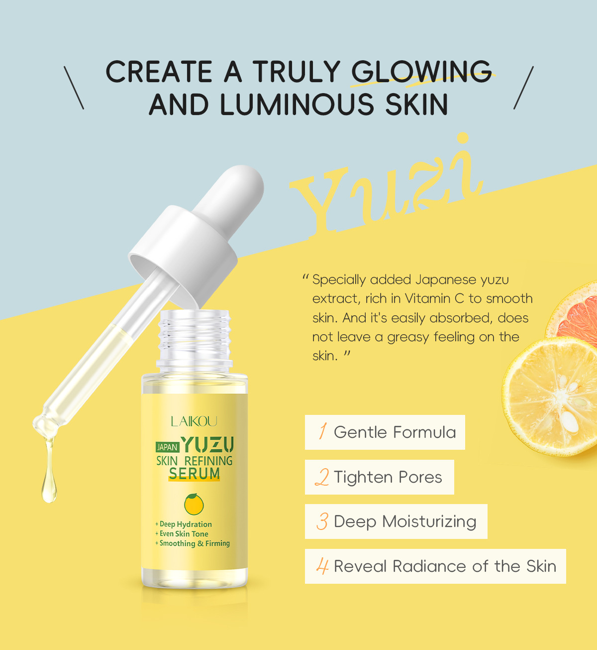 LAIKOU Грейпфрутовая эссенция  – обзор и цена Niacinamide Brightening Serum